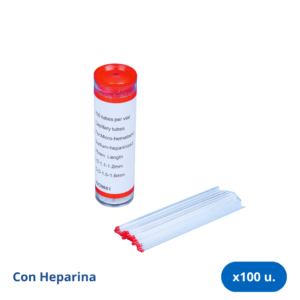 Tubos Capilares con Heparina - Vial x 100 Unidades