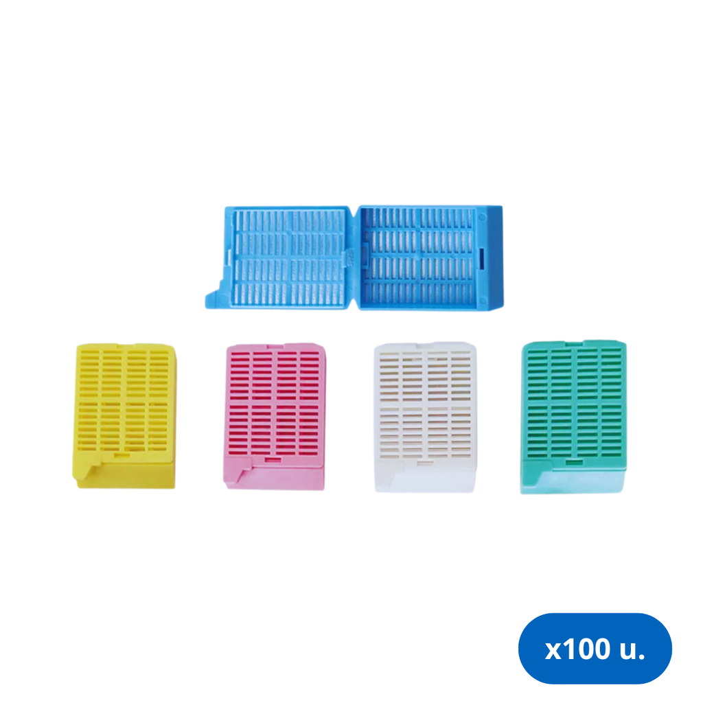 Cassettes para Procesamiento Biopsias - Bolsa x 100 Unidades
