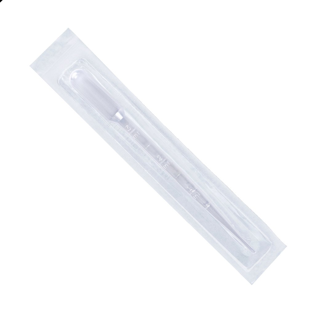 Pipetas Pasteur 1 ml Estéril Individual - Caja x 500 Unidades