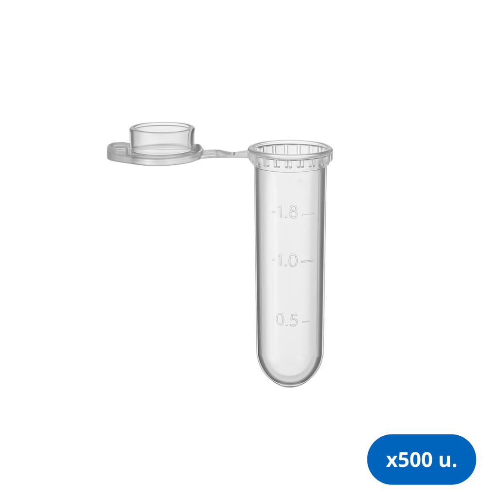 Tubo Eppendorf 2 ml - Bolsa x 500 unidades