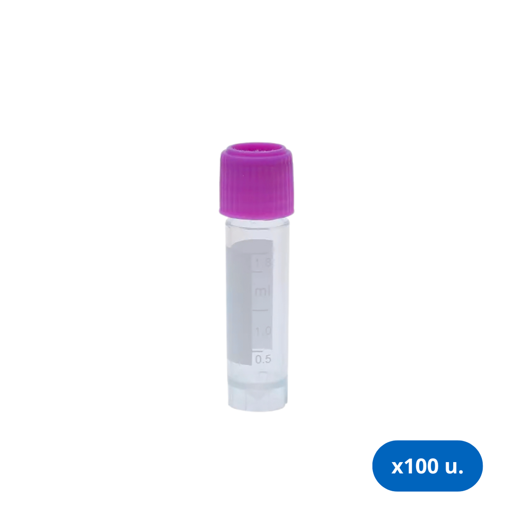 Cryotubo 2 ml con Rosca Externa - Bolsa x 100 unidades
