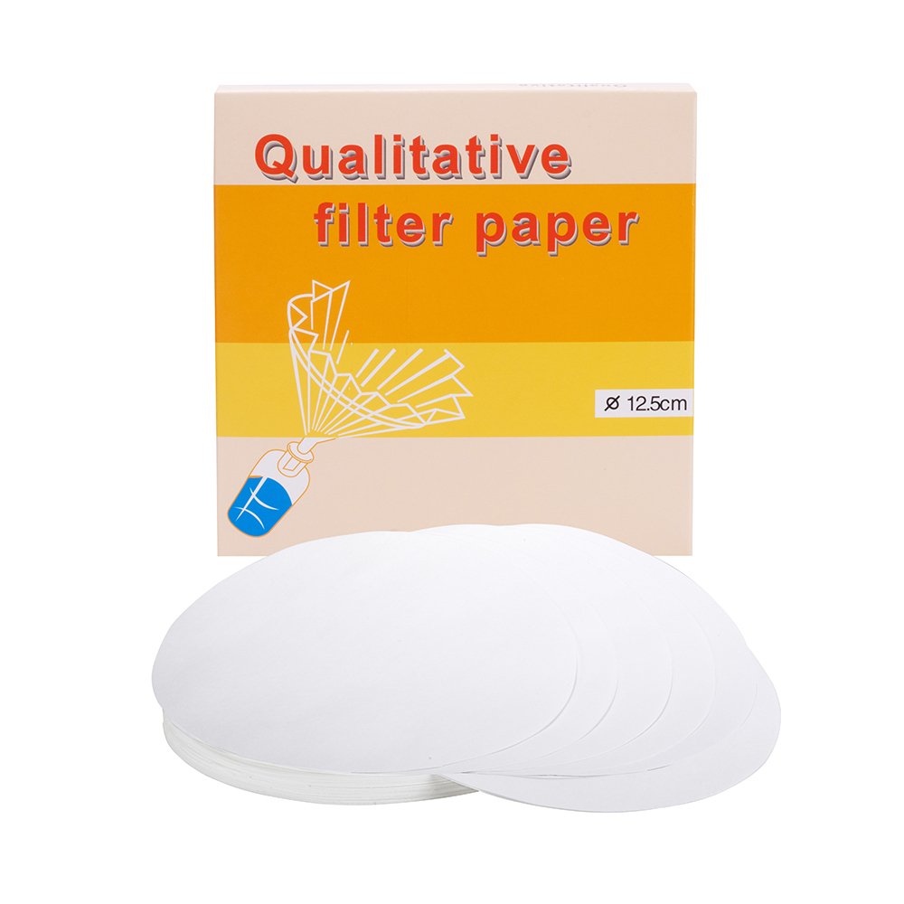 Papel de Filtro Cualtitativo 12,5 cm de Diámetro x 100 Unidades