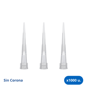Tips Blancos 0,5-10 µl sin Corona - Bolsa x 1000 unidades