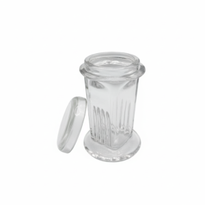 Vaso Coplin de Vidrio para Tinción Vertical de 5 Portaobjetos
