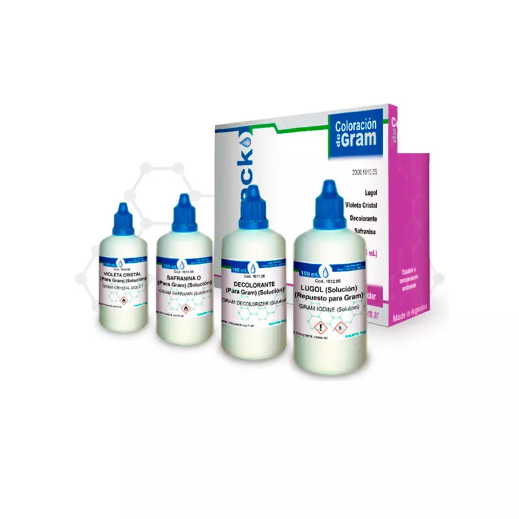 Coloración de Gram - Kit 4 x 100 mL