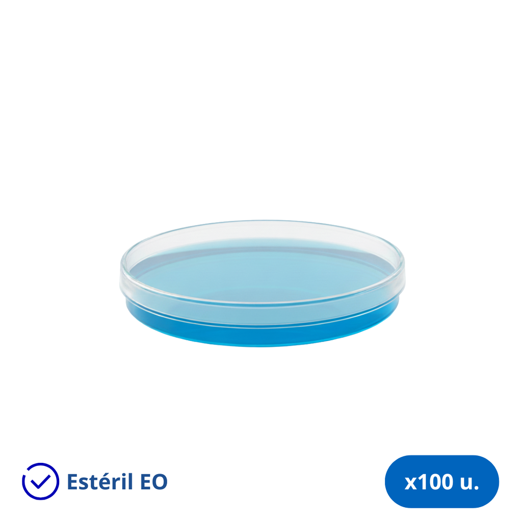 Placa de Petri Estéril 90 mm Diámetro - Caja x 100 u