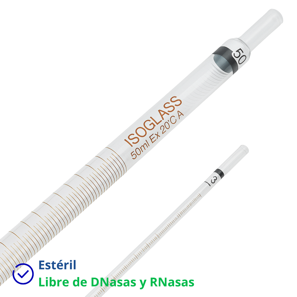 Pipeta Serológica 50 ml Estéril con Filtro (Plástica)
