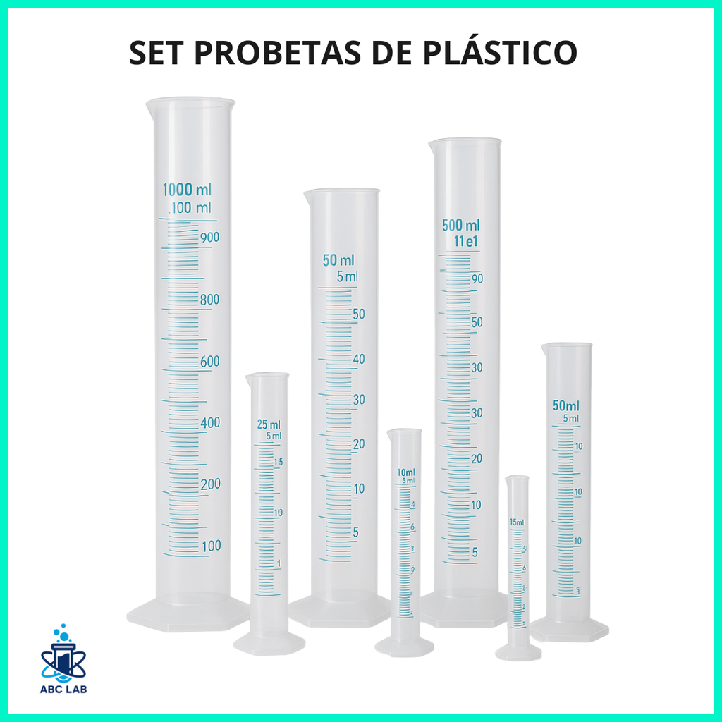 Set Probetas de plástico - Abc Lab