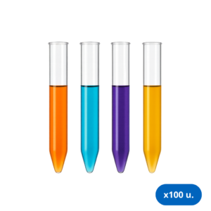 Tubo Cónico x 15 ml de Vidrio Borosilicato - Caja x 100 Unidades