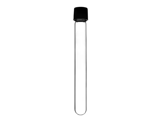 Tubo 16 x 150 mm de Vidrio Borosilicato con Tapa Rosca Bakelita - Caja x 100 Unidades