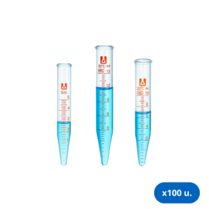 Tubo Cónico de Centrífuga 10 ml con Graduación - Caja x 100 Unidades